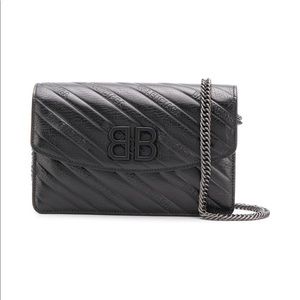 Balenciaga BB wallet on chain- black